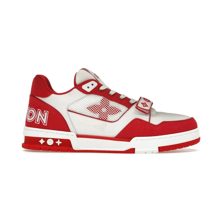 Louis Vuitton Trainer Red Monogram Denim (1ABLXI)