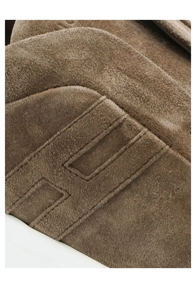 Hogan H580 Suede Slip-On Sneakers with Chunky Sole Camel (HXM5800BE00HG0S408) (3)