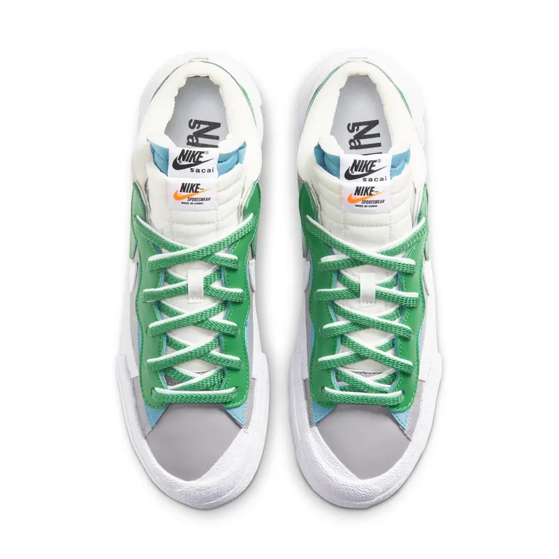 Nike x sacai Blazer Low Classic Green (2021) – “Medium Grey / Classic Green / White” (DD1877-001)