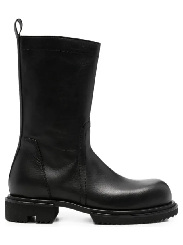 Rick Owens Side-zip Leather “Black” (RU02F4826 LOO 09)