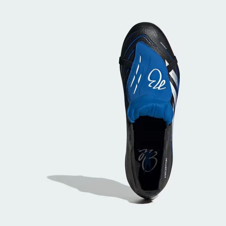 adidas Predator League Jude Bellingham Fold-over Tongue Firm/multi-ground Boots “Core Black / Cloud White / Glow Blue” (JS4270)