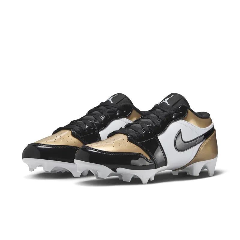 Jordan 1 Low TD Cleat “Patent Gold Toe” (FJ6245-701)