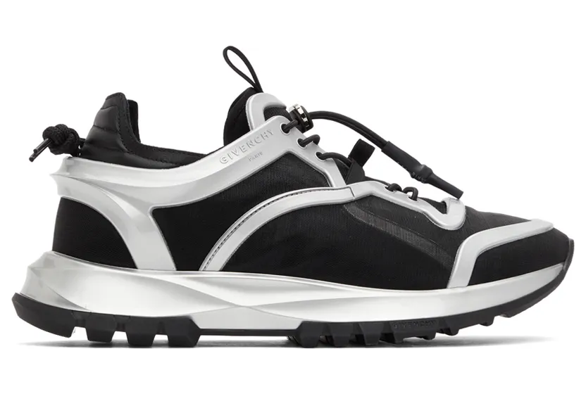 Givenchy Black & Silver Spectre Cage Runner Sneakers (BH003EH0U1)