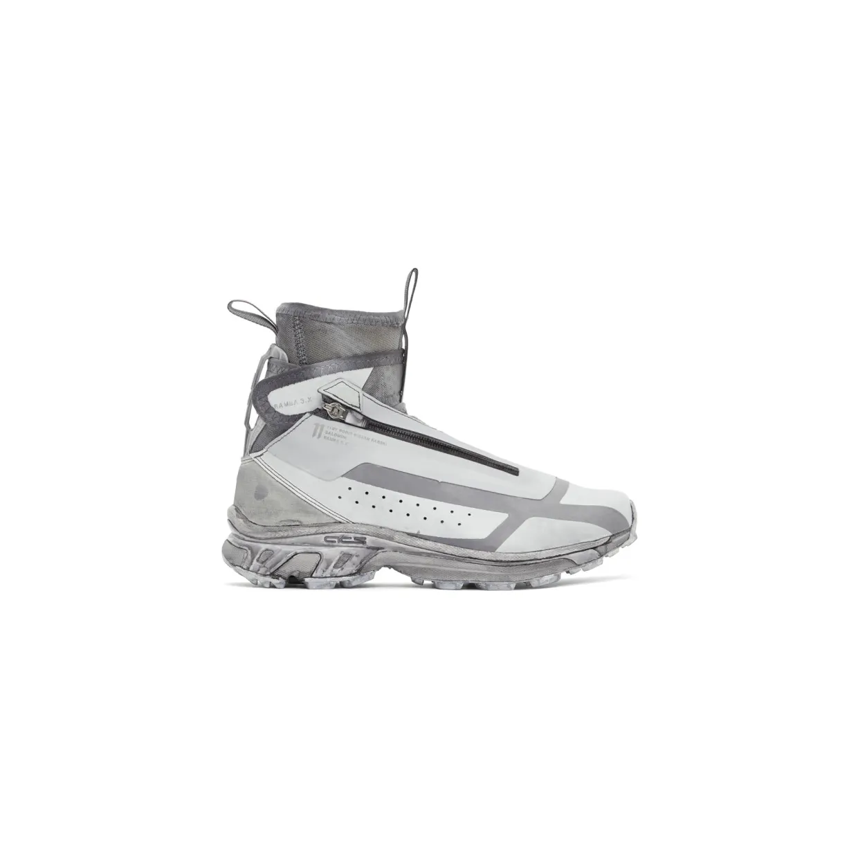 11 by Boris Bidjan Saberi Grey Salomon Edition Bamba 3 High Sneakers (165 11xS)