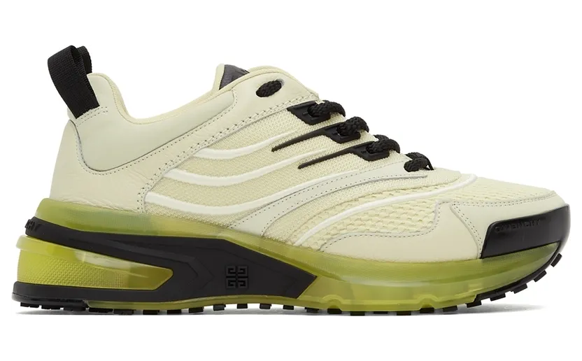 Givenchy Off-White & Green GIV 1 Sneakers (BE001ME10T)