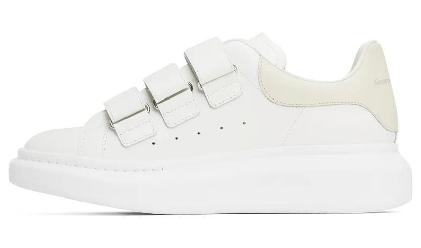 Alexander McQueen White Oversized Triple Strap Sneakers (727398WHGP5) (3)