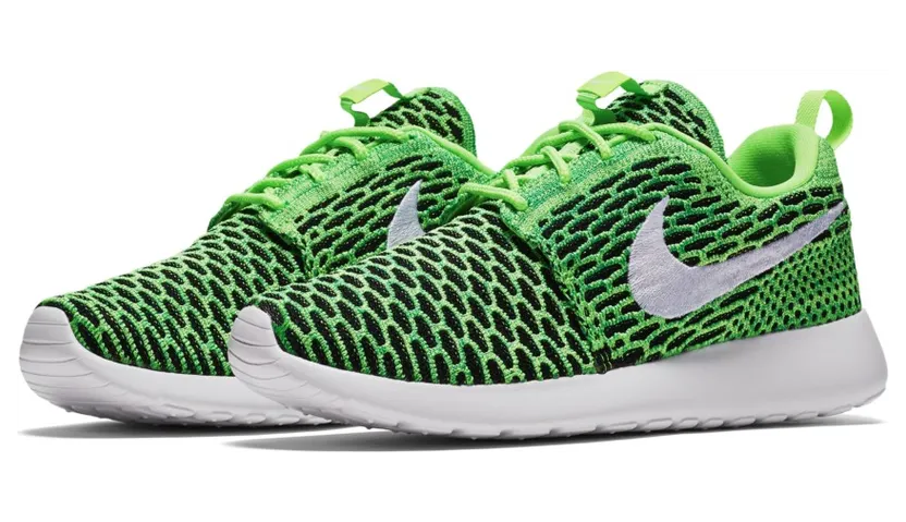 Nike Roshe One Flyknit Voltage Green White-Lucide Green (W)