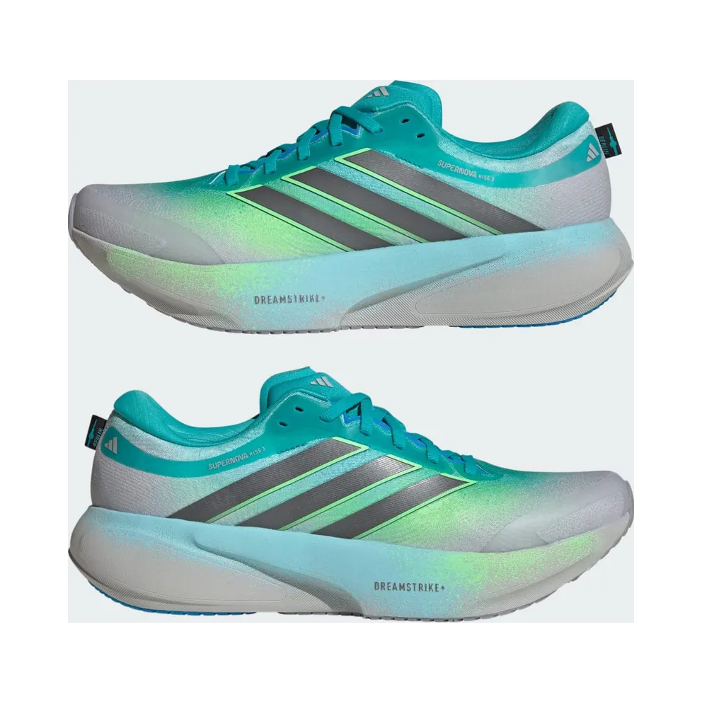 Adidas SUPERNOVA RISE 3 Running Shoes Grey Two / Iron Metallic / Lime Burst (JQ4528)