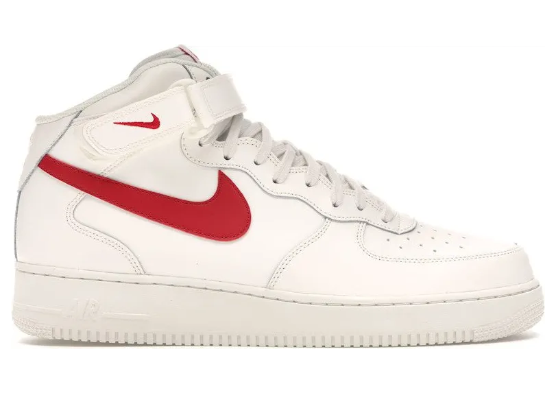 Nike Air Force 1 Mid Sail University Red (315123-126)