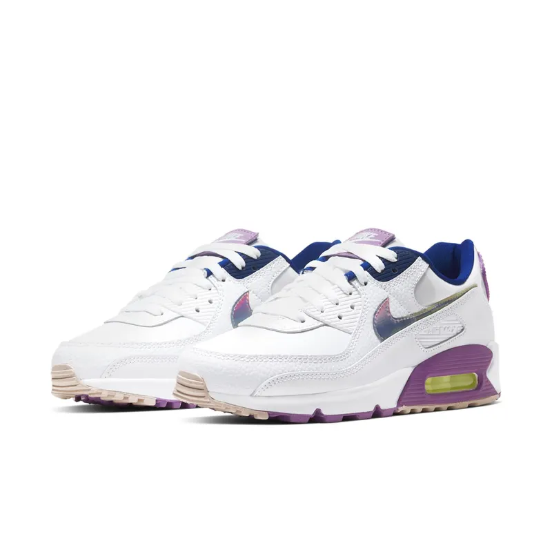 Nike Air Max 90 Easter (2020) (W) White/Multi-Color-Purple Nebula (CJ0623-100)