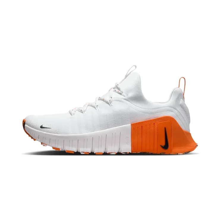 Nike Free Metcon 6 “White / Safety Orange / Black” (FJ7127-106)