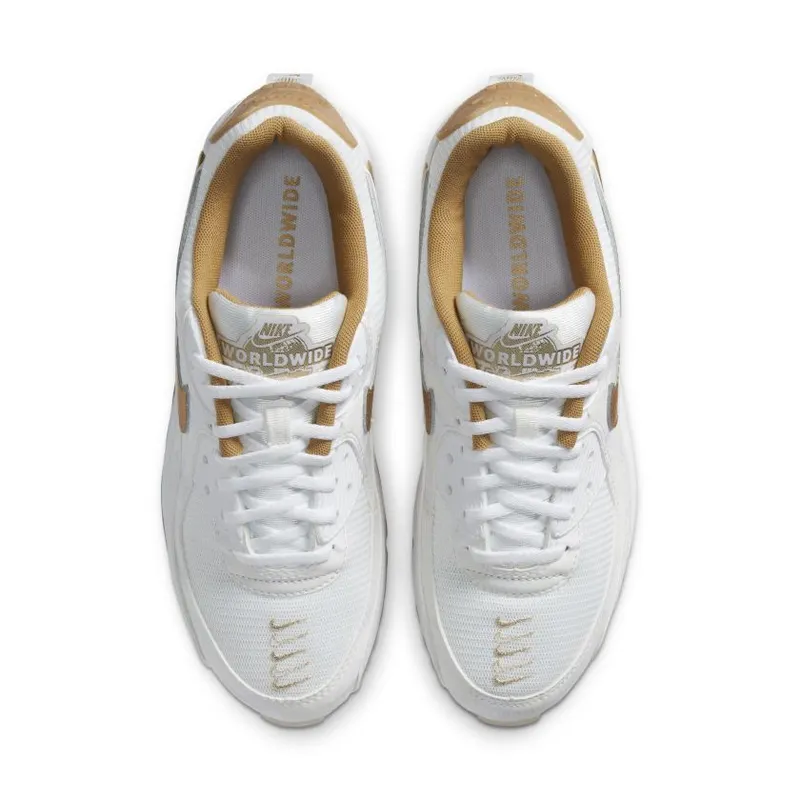 Nike Air Max 90 Worldwide White Gold (W) White/Metallic Gold (DA1342-170)