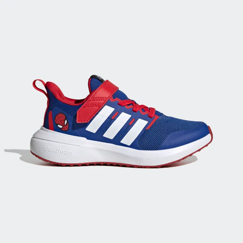 Adidas adidas x Marvel FortaRun Spider-Man 2.0 Cloudfoam Sport Running Elastic Lace Top Strap Royal Blue / Cloud White / Better Scarlet (HP9001)