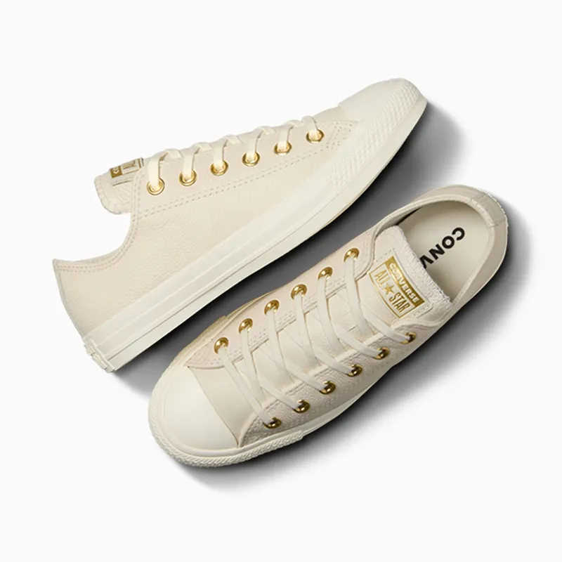 Converse Chuck Taylor All Star Mono Leather Egret/Egret/Gold (A13814C)