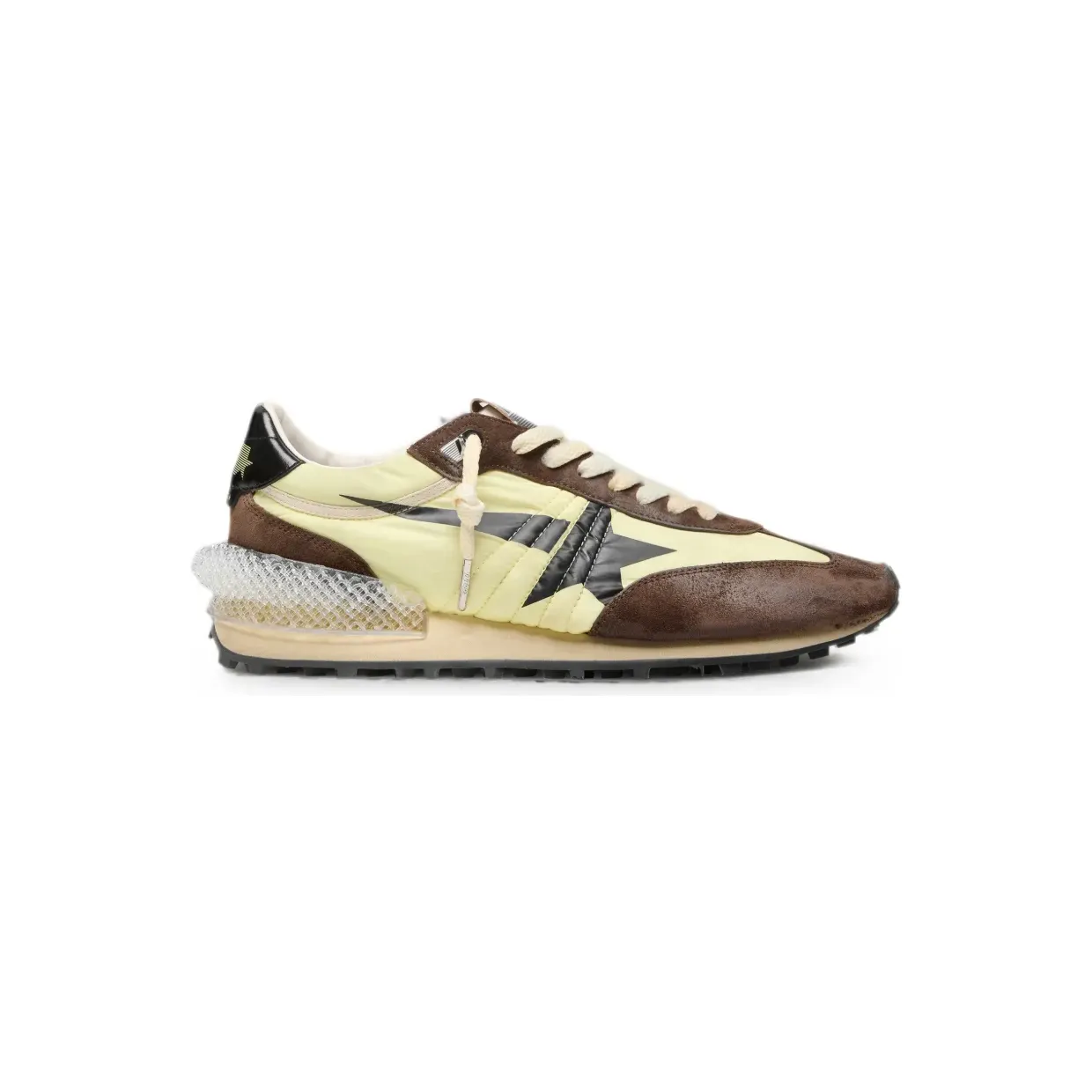 Golden Goose Marathon aus Nylon mit Stern und Wildledereinsätzen “Green” (GMF00684F008623)