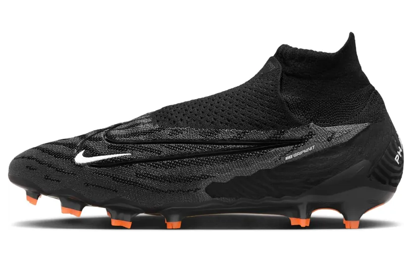 Nike Gripknit Phantom GX Elite Dynamic Fit FG Black Dark Smoke Grey Total Orange (DC9969-010)
