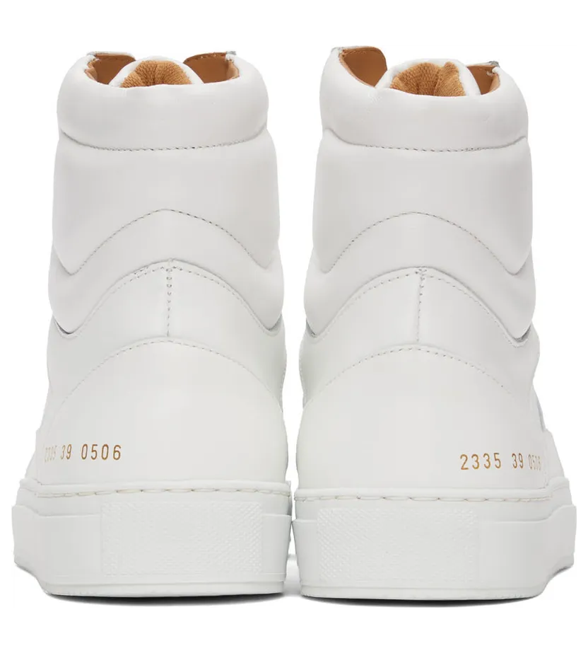 Common Projects White Cracked Leather High Sneakers (ARTICLE 2335) (4)