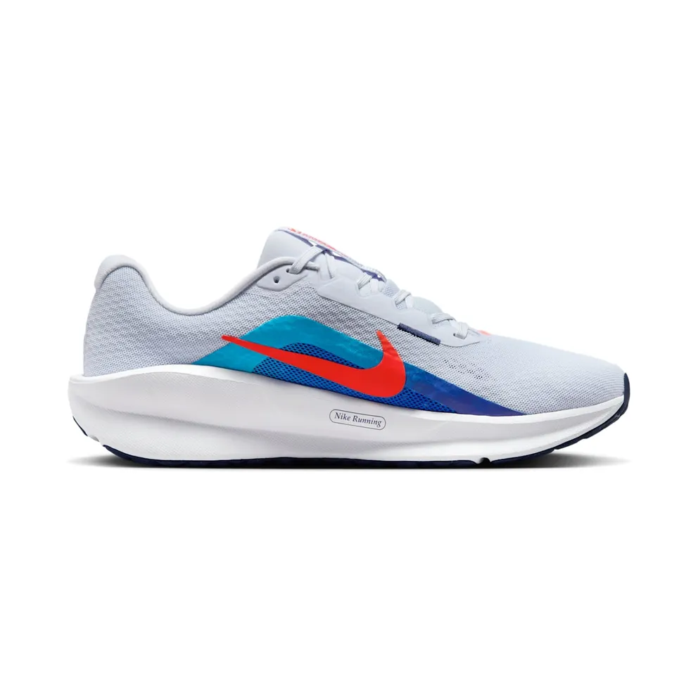 Nike Downshifter 13 Football Grey Deep Night Blue Lightning Bright Crimson (FD6454-012)