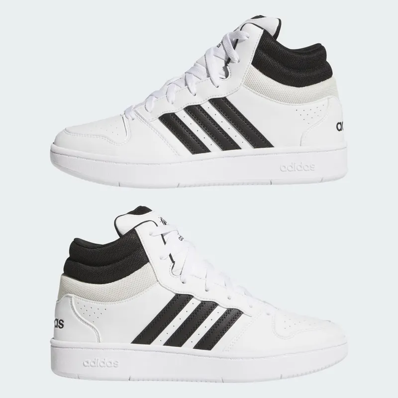 Adidas HOOPS MID CLASSIC Shoes Cloud White / Core Black / Orbit Grey (KI1032)