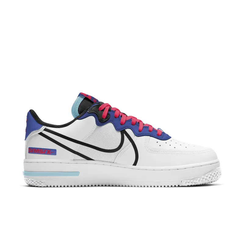 Nike Air Force 1 Low React White Astronomy Blue Laser Crimson White/Black-Astronomy Blue-Laser Crimson (CT1020-102)