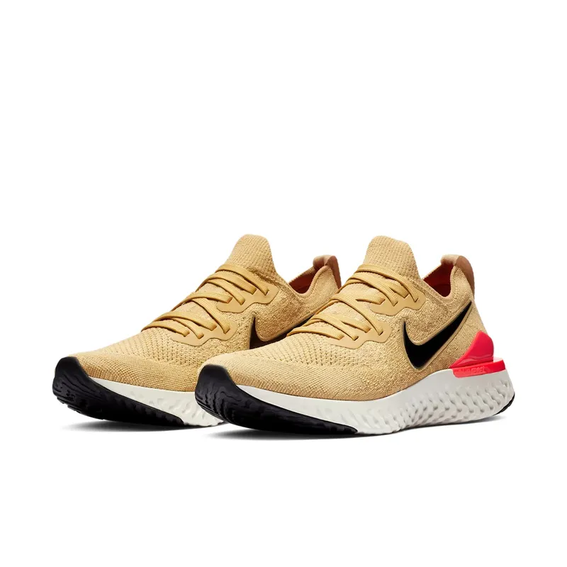 Nike Epic React Flyknit 2 Club Gold Black Red Orbit Club Gold/Black-Red Orbit-Metallic Gold (BQ8928-700)