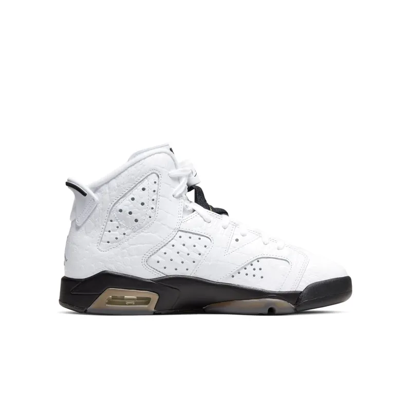 Jordan 6 Retro Alligator (GS) Neutral Grey/Black-White (384665-110)