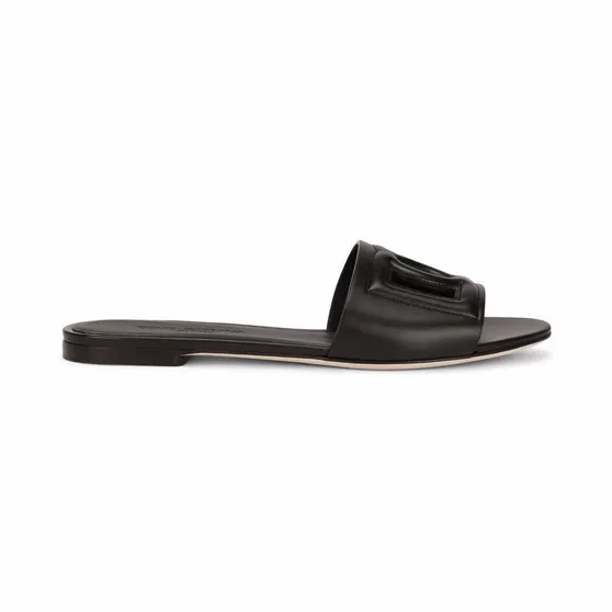 Dolce & Gabbana Dg Logo Leather Flat Sandals CQ0436AY32980999