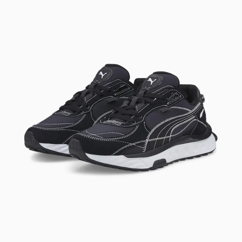 Women’s PUMA Wild Rider Embroidered Black/White (383698-02)