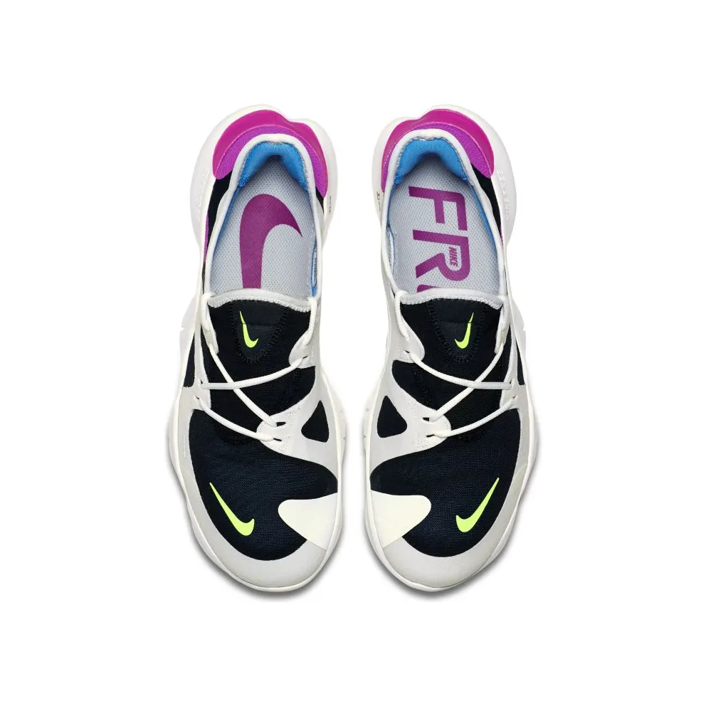 Nike Free RN 5.0 Summit White Summit White Black Blue Hero Volt Glow (AQ1289-100)
