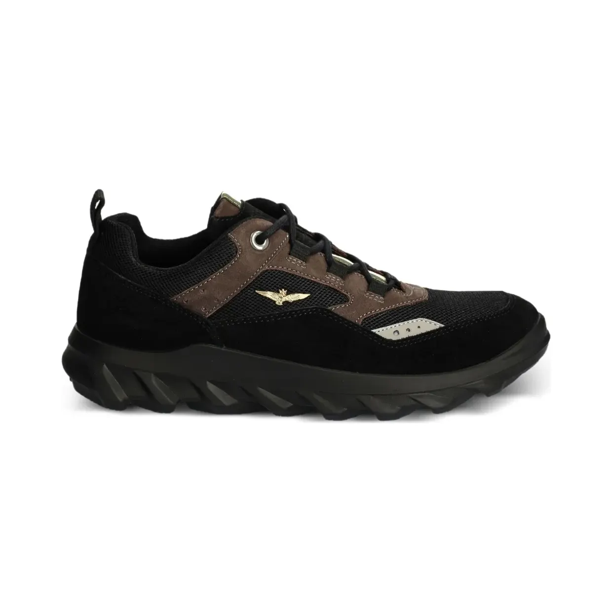 Aeronautica Militare Hiking-Sneakers mit Mesh-Einsatz “Black” (SC253PL250)