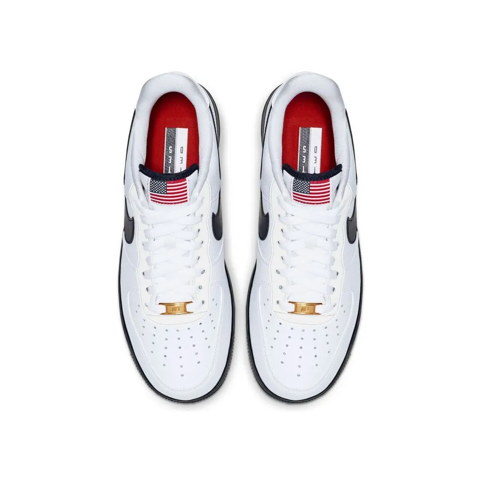 Nike Air Force 1 Low USA White/Sport Red-Metallic Gold-Obsidian (CK5718-100)