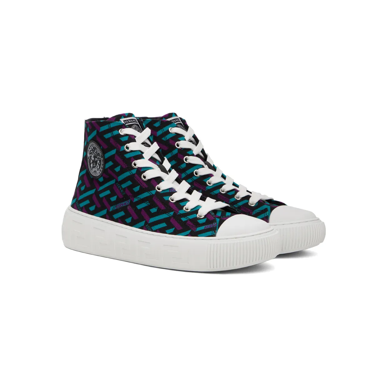 Versace Multicolor Greca High-Top Sneakers (DSU8403 1A02719) (4)