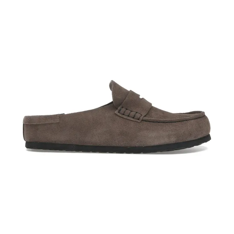 Birkenstock Naples Wrapped Suede Leather Concrete Grey (1029672)