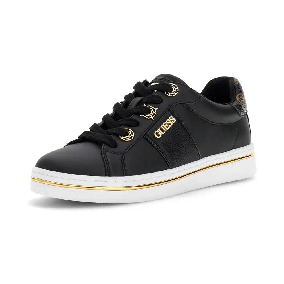 Guess sneaker Brown / Gold / Black (FLPSTW-ELE12-BLACK)