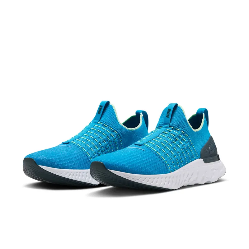 Nike React Phantom Run Flyknit 2 Blue Orbit Vapor Green Deep Ocean (CJ0277-402)