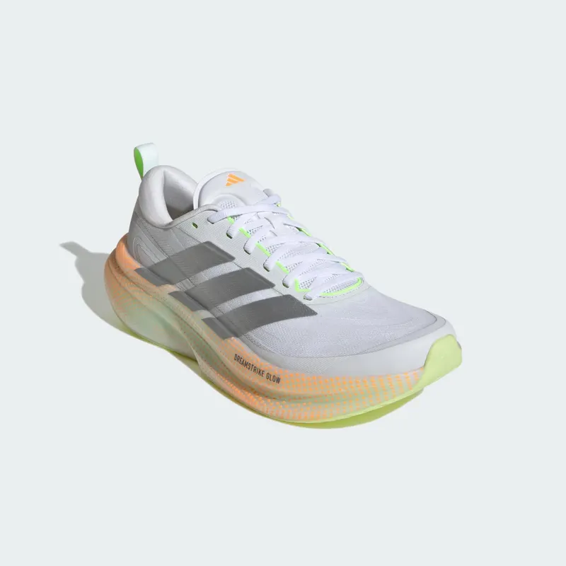 Adidas SUPERNOVA GLIDE Running Shoes Cloud White / Matte Silver / Signal Green (KJ4421)