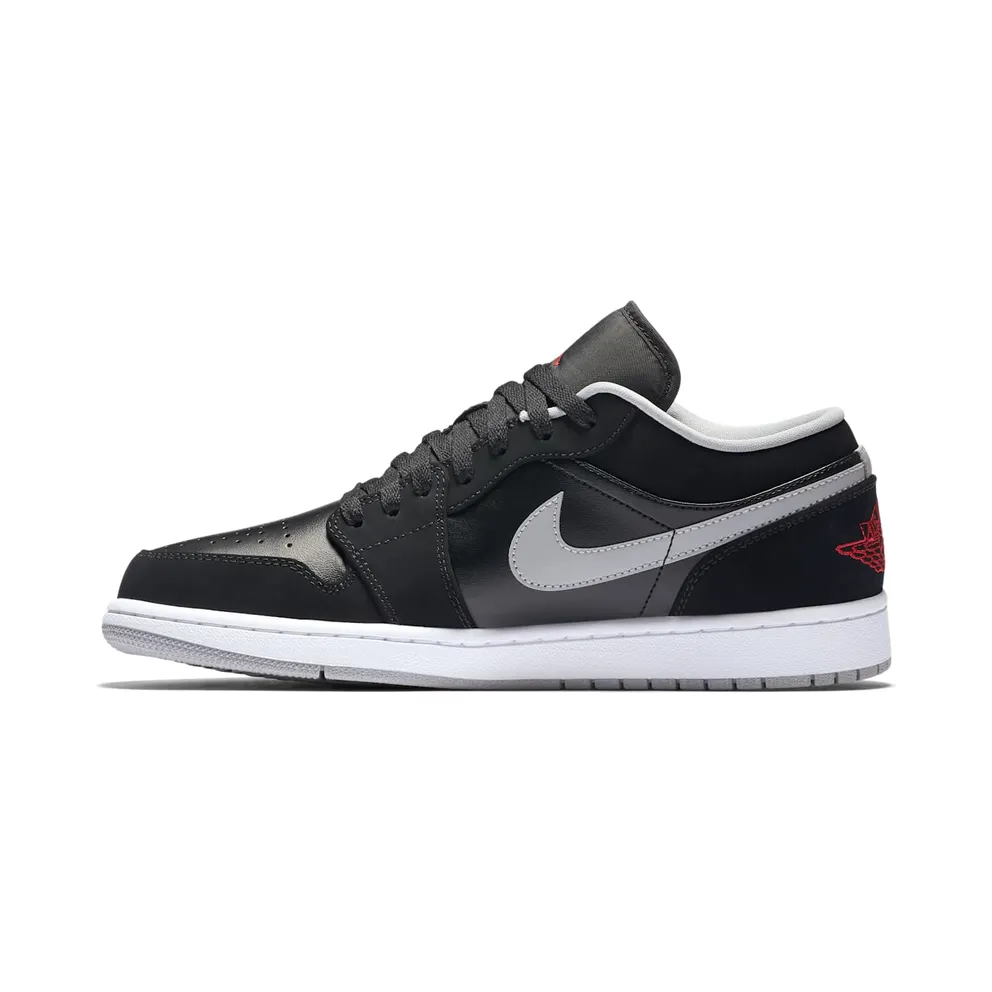 Jordan 1 Low Black Wolf Grey Black/Gym Red-Wolf Grey-White (553558-032)