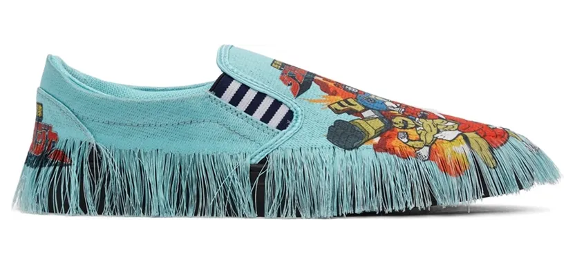 Doublet Blue Anime Fringe Embroidery Sneakers (21AW48FT42)