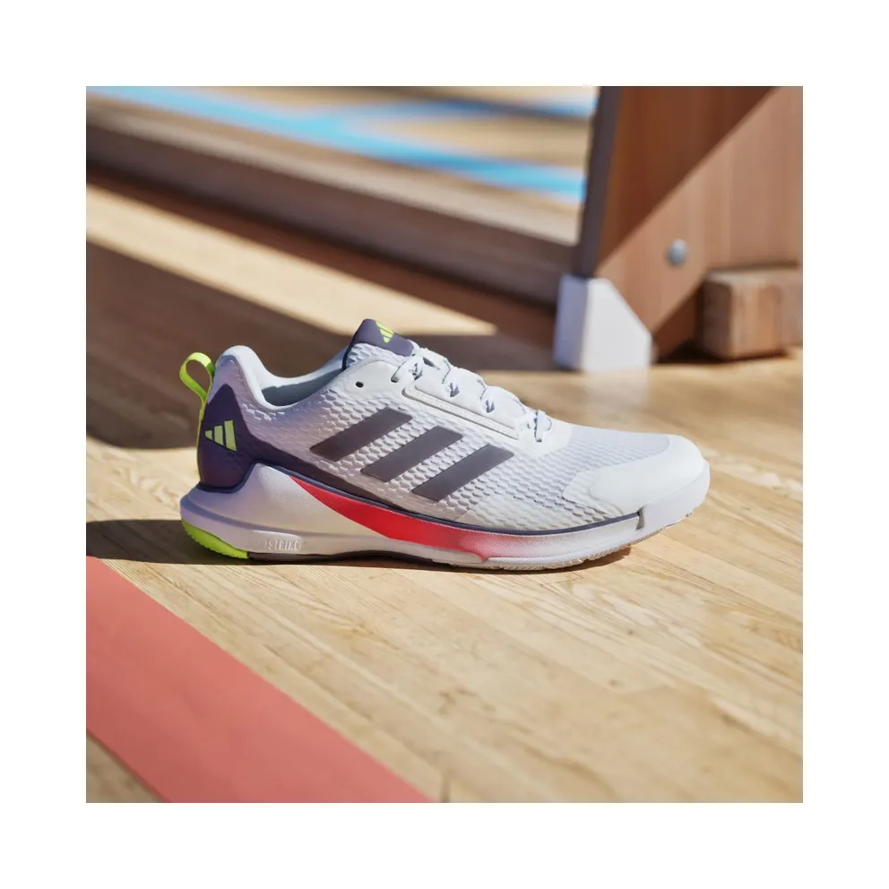 Adidas Novaflight 2 Indoor Cloud White / Aurora Met. / Aurora Plum (JQ9206)