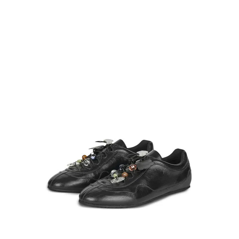 Cecilie Bahnsen Blaise Bead-embellished Leather “Black” (FTW30006 BLAISE BLACK)