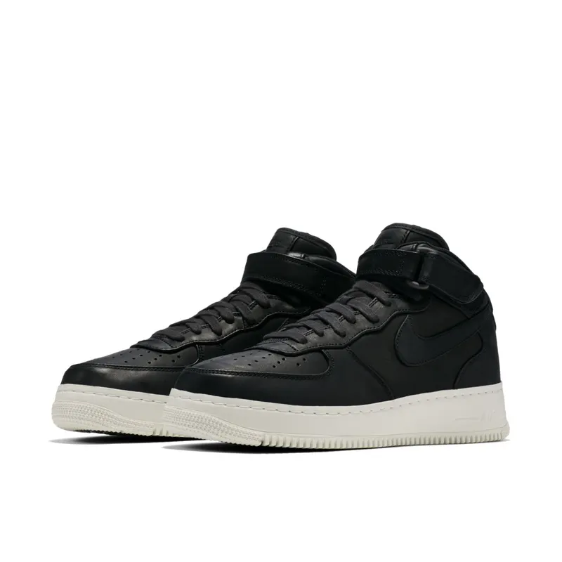 Nike Air Force 1 Mid Black Sail (Lab) Black/Black-Black-Sail (905619-001)