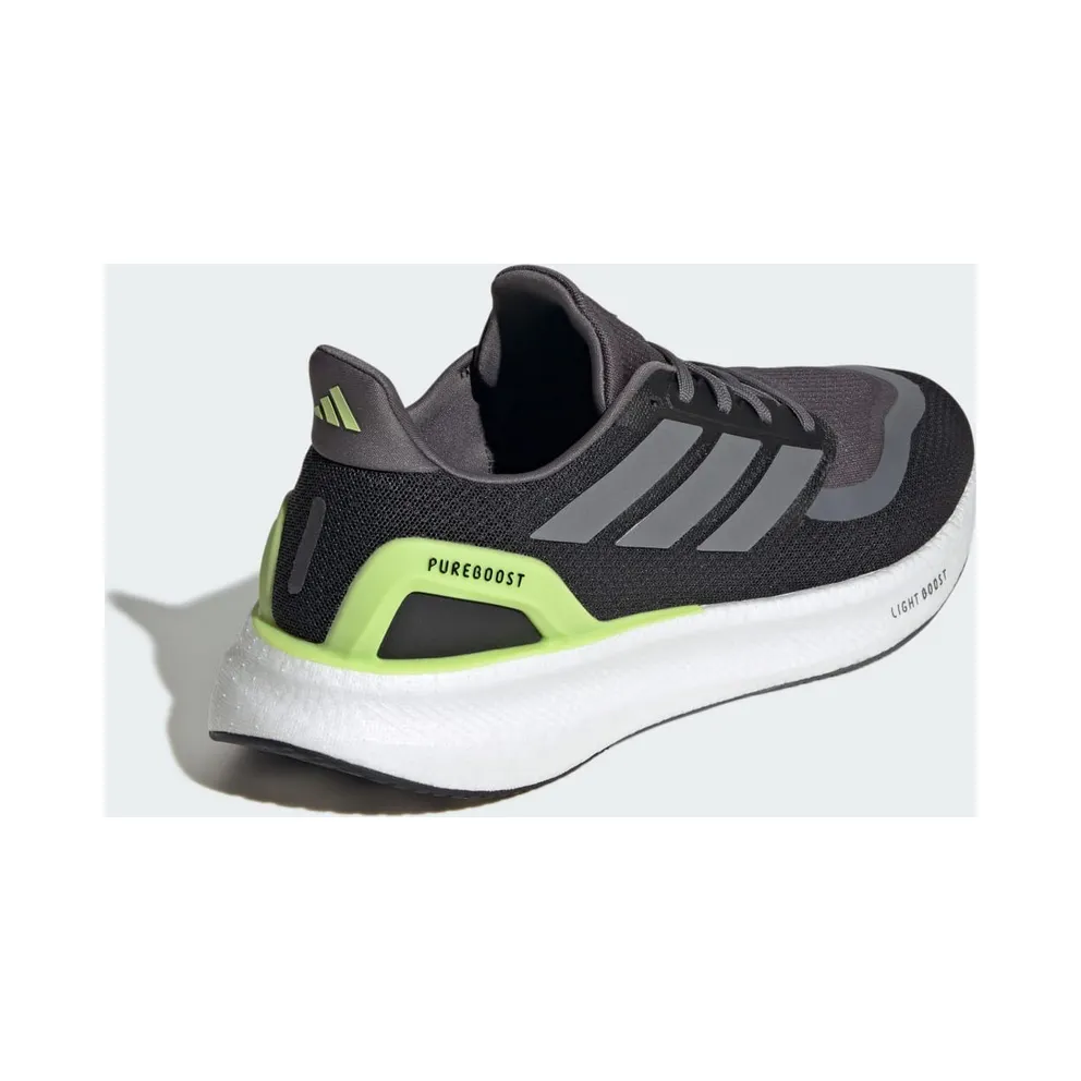 Adidas Pureboost 5 Running Shoes Core Black / Iron Metallic / Pulse Lime (JH6445)
