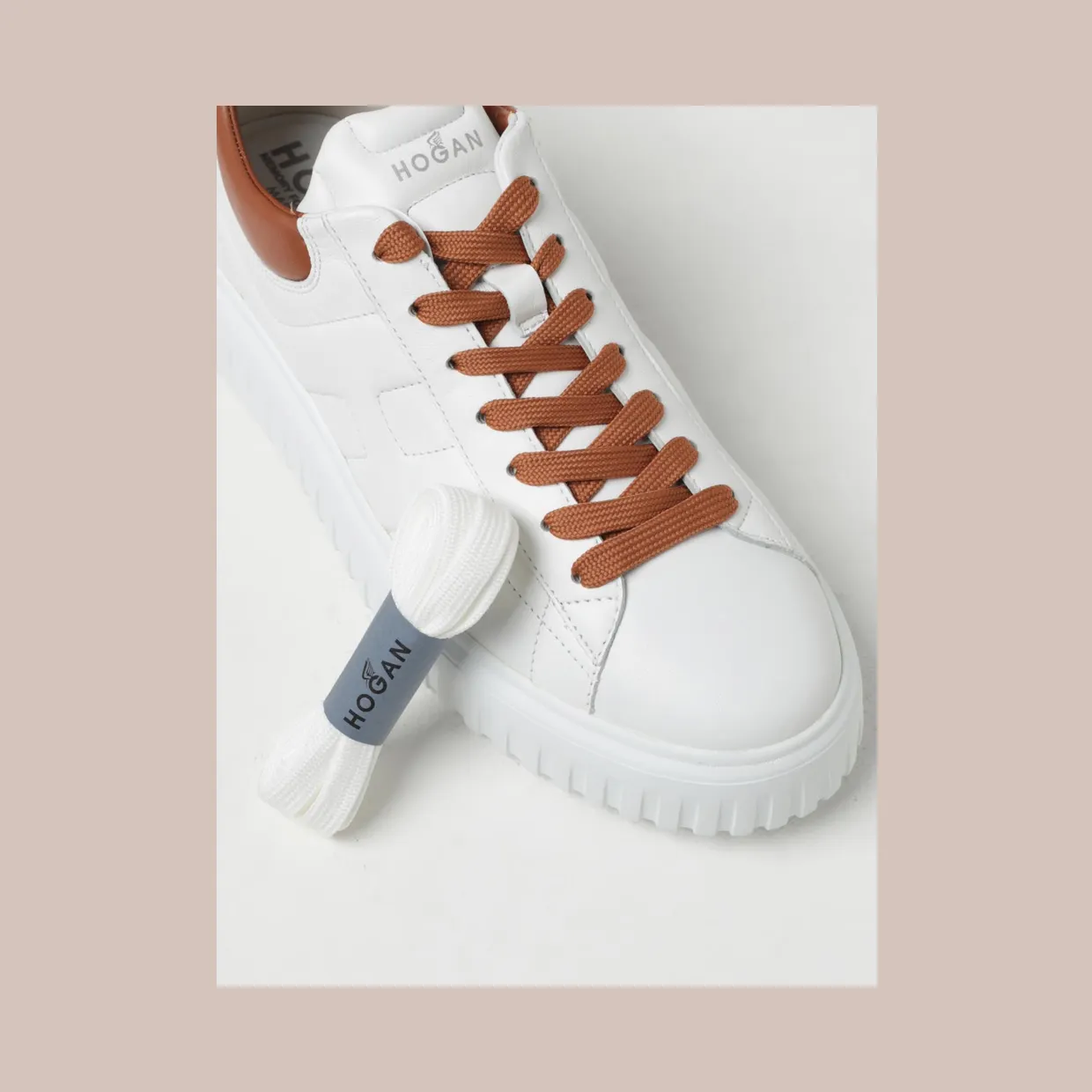Hogan H-Stripes Leather Sneakers White 1 (HXM6450FC60LE90446) (3)