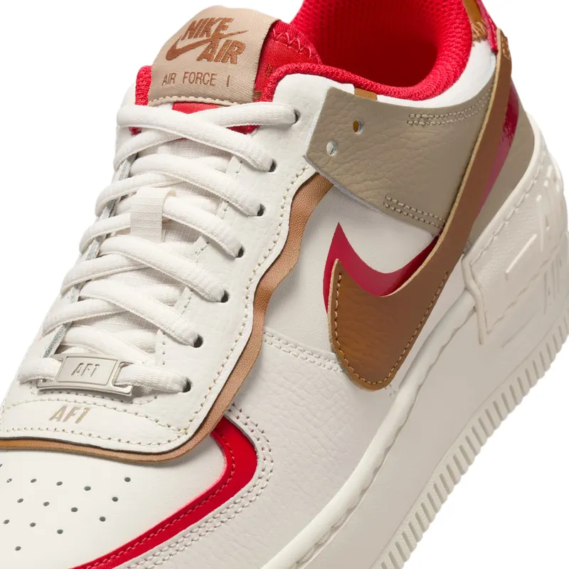 Nike Air Force 1 Low Shadow “Phantom Fire Red Khaki” (HQ3400-030)