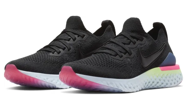 Nike Epic React Flyknit 2 Black Sapphire Hyper Pink (GS)
