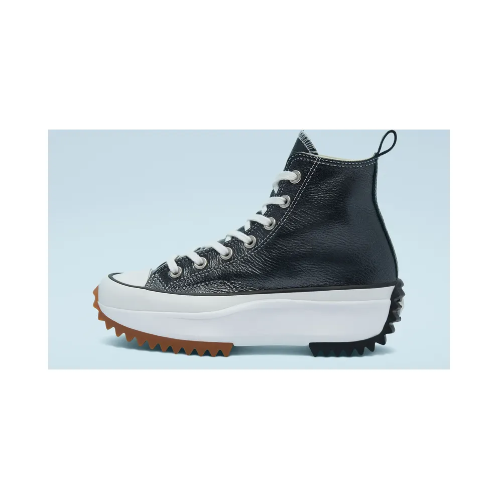 Converse Run Star Hike Platform Metallic Classics Schwarz/wit/gum