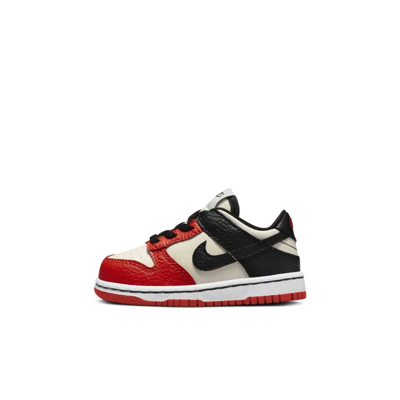 Nike Dunk Low EMB NBA 75th Anniversary Chicago (TD) – “Sail / Black / Black / Chile Red” (DC9562-100)