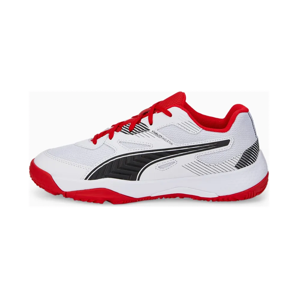 Puma Solarflash II Indoor Sports Shoes Youth White/Black/Red (106883-04)