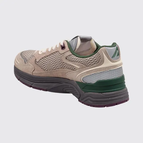 Autry Hyperway Low-Top Sneakers in Leather, Suede and Mesh Brown (HYLMCI07)