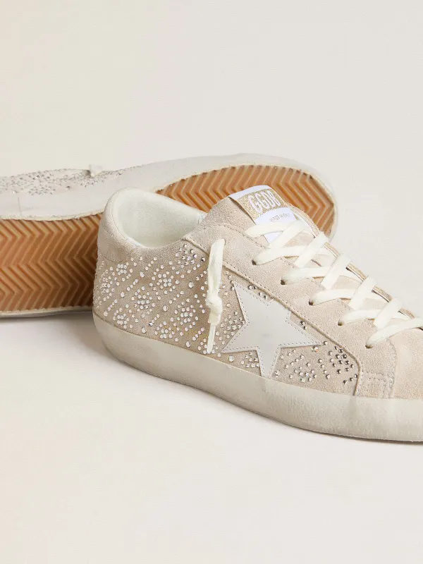 Golden Goose Super-Star Ltd In Suede With Swarovski Crystals And Ice-Gray Leather Star (GWF00101.F007593.25667) (3)